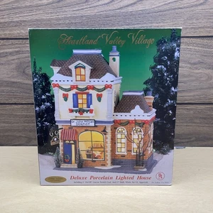 Neu Heartland Valley Village Dr. Wilson Zahnarzt beleuchtetes Haus Weihnachten Keramik - Bild 1 von 16