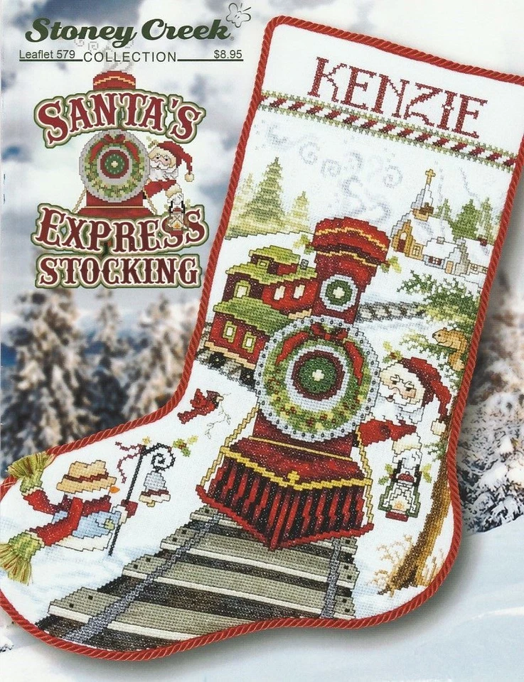 Santa's Express Stocking LFT579 by Stoney Creek cross stitch pattern - Image 1 of 1