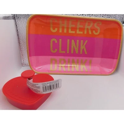 Ashland "Cheers, Clink, Drink" Tray - Heart Cookie Cutter New - Image 1 of 4