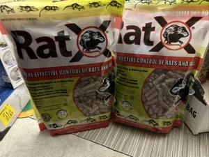 Lot of Two 18 OZ RatX Bag All-Natural for All Speiecs of Rat and Mouse NIB - Picture 1 of 18