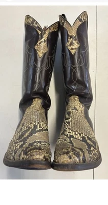 Botas vaqueras mujer vintage años 50 marca Justin con piel de serpiente y cuero” Foto 1 de 4