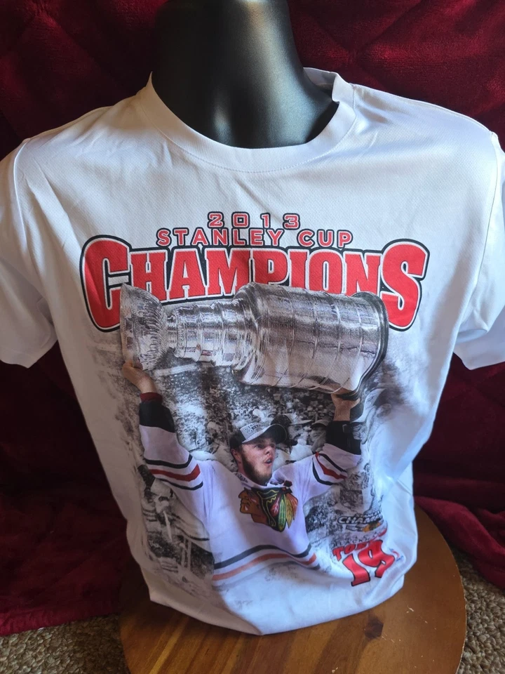 Kewl-Dry Chicago Blackhawks TOEWS #19 T-Shirt Men's YXL 14/16 White NHL Graphic  - Image 1 of 4