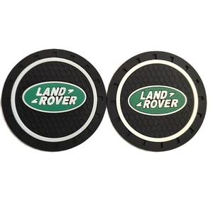 2 X Land Rover 72mm Cup Drink Holder Mat Pad Insert Coaster Evoque Defender - Picture 1 of 7