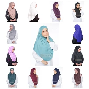 Syrian Instant Hijab & Underscarf Set One Piece Slip On Pinless Khimar Amira - Picture 1 of 13