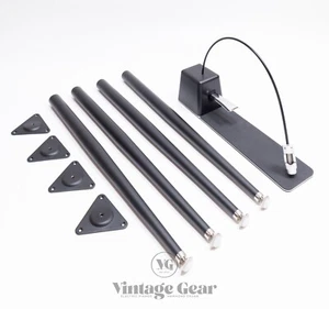 Black Wurlitzer Electric Piano Legs, Plates and Sustain pedal ( 200 200a 206 ) - Picture 1 of 3