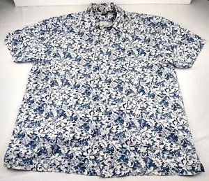 GAP Herren blau Blumen Tropical Print Kurzarm Knopfleiste Hemd Gr. XL - Bild 1 von 9