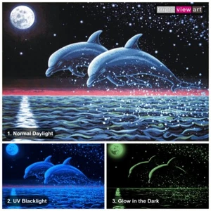 POSTCARD UV-Blacklight Fluorescent Glow-In-The-Dark Psychedelic Psy Goa Art Card - Picture 1 of 5