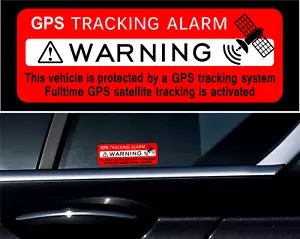 4 x GPS Tracking System Alarm Sticker Car Window Security Anti-Theft REVERSE - Picture 1 of 2