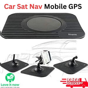 Car Sat Nav & GPS Rubber Dashboard Mat – Non-Slip Friction Mount for TomTom - Picture 1 of 9