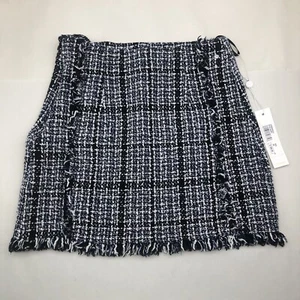 $398 Trina Turk Riya Skirt Distressed Style Tweed Mini Skirt Size-00 *READ - Picture 1 of 17