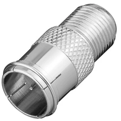 F-Stecker Quick auf F-Buchse Kabel SAT TV Adapter Verbinder Schnellstecker - Bild 1 von 3