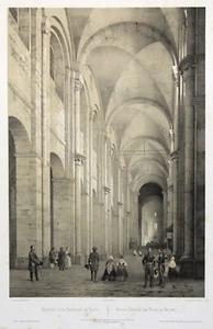 Speyer Dom Innenansicht Original Lithografie Bachelier 1850 - Bild 1 von 1