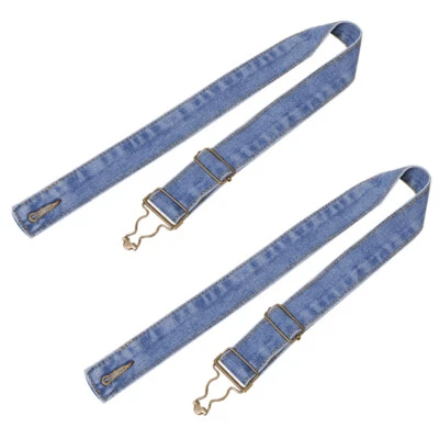 Un par de correas de tirantes de mezclilla de moda informales desmontables para decoración de jeans Foto 1 de 4