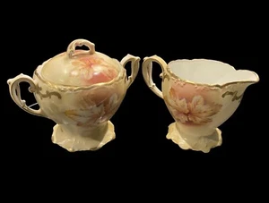 Tirschenreuth Bavarian Creamer & Sugar Bowl Maple Leaves See Photos & Read - Picture 1 of 23