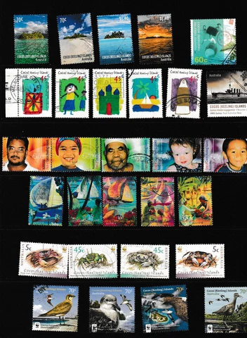 Assorted Cocos Keeling Island stamps Cover