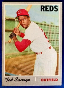 1970 Topps #602 Ted Savage Cincinnati Reds Baseball Card EX - Picture 1 of 2