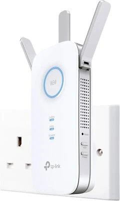 TP-Link RE550 WiFi Range Extender, AC1900, Gigabit Port, WIFI Booster, UK Plug. - Image 1 of 4