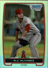 2012 Bowman Chrome Draft Draft Picks Refractors Card #BDPP46 R.J. Alvarez