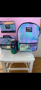 Justice Dye Effects Star Backpack J & Lunchbox & Pencil Pouch NWT + free H2O - Picture 1 of 1