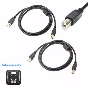 2pcs USB 2.0 Type A Male to B Printer Cable for Epson Canon HP Brother Samsung - Picture 1 of 9