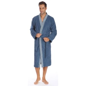Bruno blue rock Herren Kimono Bademantel S M L XL 100% Baumwolle - Egeria - Bild 1 von 3