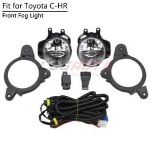 For Toyota CHR C-HR 2017-2019 Fog Light Lamp Kit W/ Wiring Switch Bracket Bulbs - Picture 1 of 18