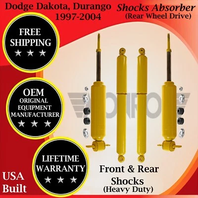 Amortiguador delantero y trasero Monroe OEM para Dodge Dakota/Durango 1997-2004 2x2 HD 10 años Wa Foto 1 de 4