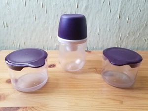 Tupperware 2 TupperTime Milchkännchen und kleiner Zuckerhut lila neu - Bild 1 von 4
