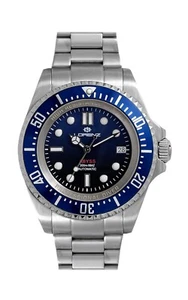 LORENZ 030036AA AUTOMATIK UHR BLAU DATUM 43mm, WIDERSTANDSFÄHIG 300mt 30ATM DIVER - Bild 1 von 3