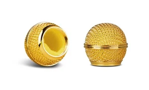 2 PCS Mesh Microphone Grille Fits shure sm58 Vocal Microphone Gold Plated RK143G - Picture 1 of 4