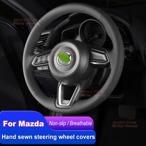 DIY Custom Microfiber Leather Car Steering Wheel Cover For Mazda CX-3 CX-4 CX-5