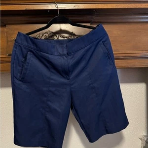 Izod Blue Tailored Bermuda Golf Shorts - Picture 1 of 4