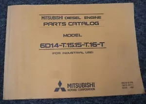 Mitsubishi 6D14-T Diesel Engine on Kobelco SK07-2 RK200 Parts Catalog Manual xz - Picture 1 of 1