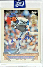 2020 TOPPS ARCHIVES 93 TOPPS DAVID CONE AUTOGRAPH 7/8 KANSAS CITY ROYALS