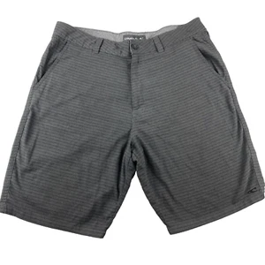 Pantalones Cortos O'Neill Para Hombre 34/10 Rayas Híbrido Chino Informal Playa Exterior Gris - Imagen 1 de 9