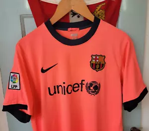 FC Barcelona 2009/10 Away Pink Unicef Nike Shirt Jersey Camiseta RETRO MESSI - Picture 1 of 11