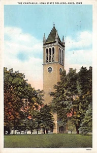 Postkarte IA: Campanile, Iowa State College, Ames, Iowa, WB verschickt 1934 - Bild 1 von 2