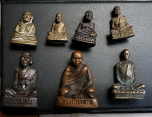 7 PIECE THAI MONK MINIATURE SET - Picture 1 of 9