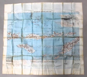 US Army Air Force Silk Folding Escape Map SW Pacific (Timor, Java etc) 1944 - Picture 1 of 8