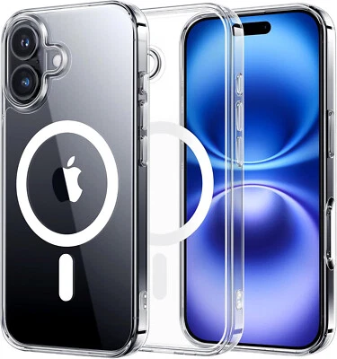 Cover Magnetica In Acrilico Antishock MagSafe iPhone 17 16 15 14 Pro Max Plus - Immagine 1 di 4