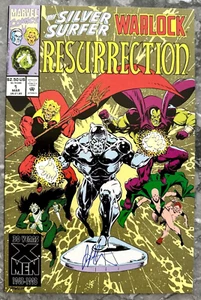 Silver Surfer / Warlock: Resurrection #1 Signed By Jim Starlin (Marvel 1993) NM - Picture 1 of 12