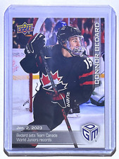 2023 Upper Deck Connor Bedard Game Dated Moments Card World Juniors Canada SP