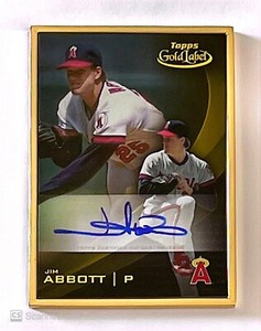 2016 Topps Gold Label Framed Auto Jim Abbott #GLFA-JAB Autograph Angels