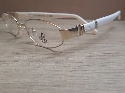 Monturas de gafas Fendi F784 718 doradas y blancas 51-16-135 EXTREMADAMENTE RARAS  Foto 1 de 4