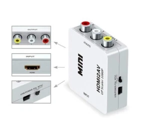 HDMI To RCA Mini Composite 1080P Audio Video AV CVBS Adapter Converter For TV - Picture 1 of 2