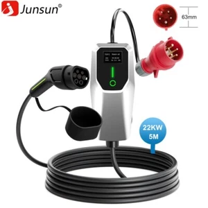 CEE 3.5/7/11/22KW 16/32A EV Ladegerät Ladekabel Starkstrom Typ 2 Mobile Wallbox - Bild 1 von 22