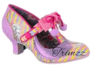 Size 10 (41 EUR)…….IRREGULAR CHOICE…..,”Charming Chum” Sequin Heels. New - Picture 1 of 10