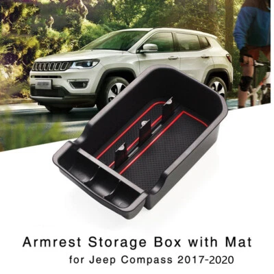 Armrest Console Central Slot Storage Box Accessories For Jeep Compass 2017-2020 Foto 1 de 4