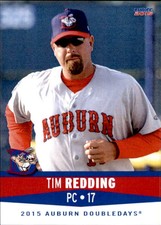 2015 Auburn Doubledays Choice 32 Tim Redding Rochester New York NY Baseball Card