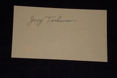 JERRY TARKANIAN AUTOGRAPHED INDEX CARD UNLV LEGENDARY COACH JSA CERTIFIED - Image 1 of 2